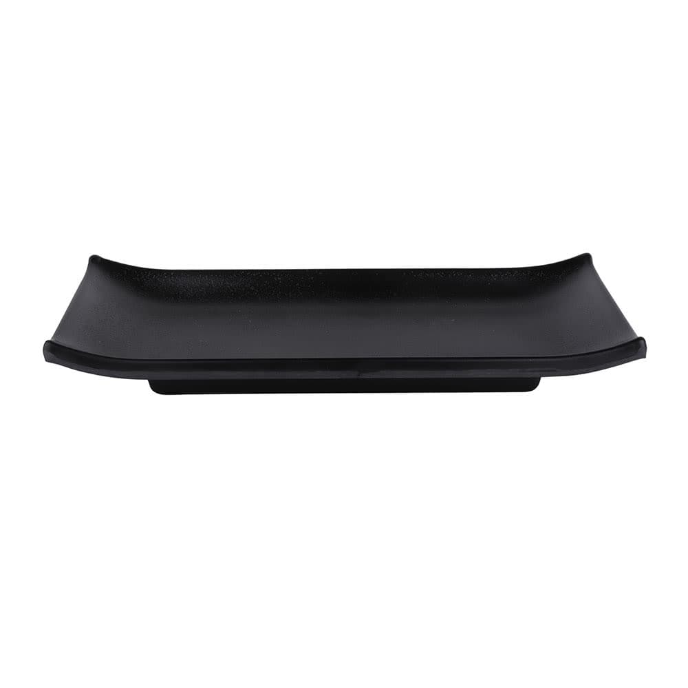 Elite Global Solutions 9" x 3 3/4" Rectangular Zen Tray - Melamine, Black (JWTR19-B)