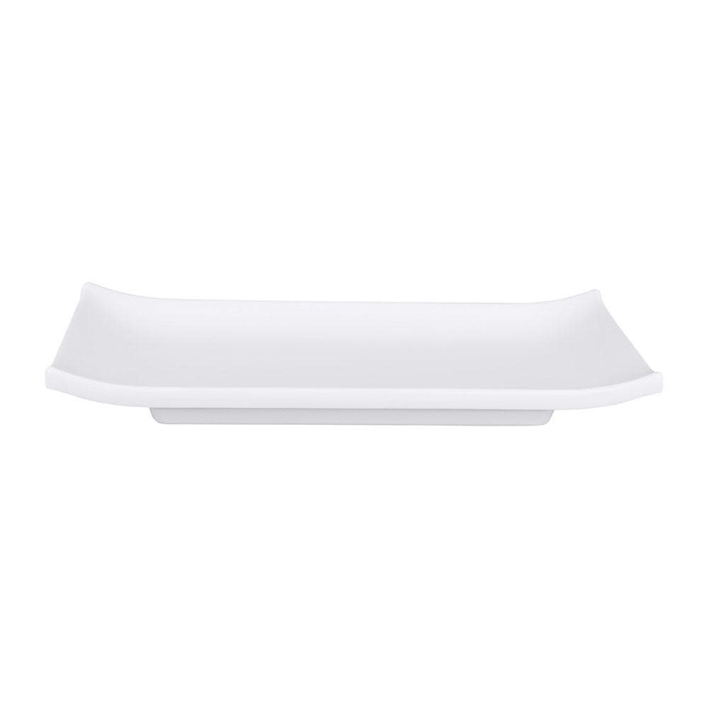 Elite Global Solutions 9" x 3 3/4" Rectangular Zen Tray - Melamine, White (JWTR19-W)