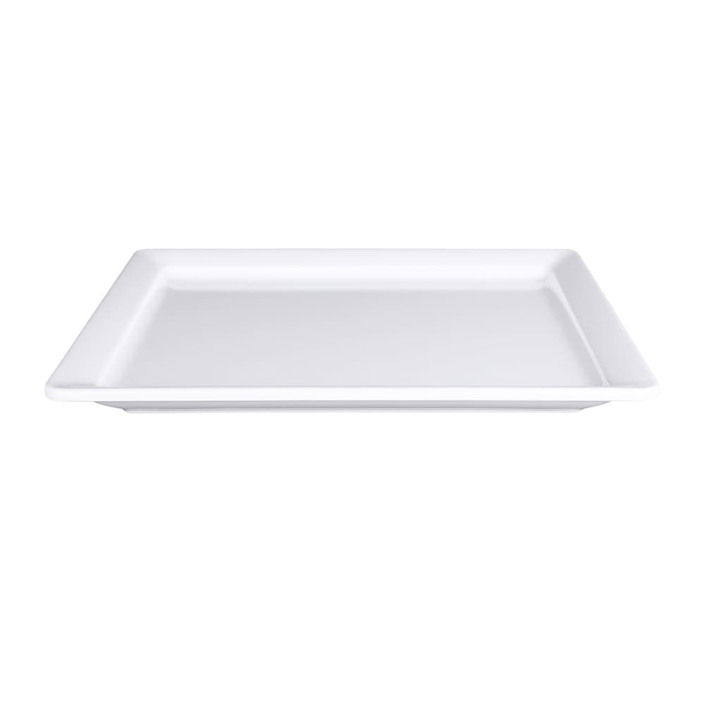 Elite Global Solutions 13" x 10 1/2" Rectangular Vogue Platter - Melamine, White (M1013RC-W)