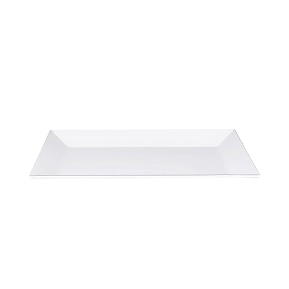 Elite Global Solutions 18 3/8" x 10" Rectangular Stratus Trays Platter - Melamine, White (M1018RC-NW)