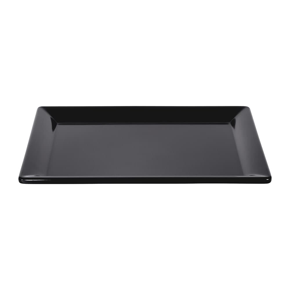Elite Global Solutions 10 1/2" x 8 3/4" Rectangular Stratus Trays - Melamine, Black (M1058-B)