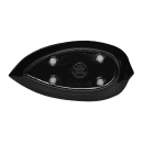 Elite Global Solutions 10 1/4" x 5" Leaf Shape Tropicana Platter - Melamine, Black (M105PL-B) thumbnail 4