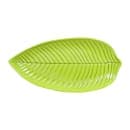 Elite Global Solutions 10 1/4" x 5" Leaf Shape Tropicana Platter - Melamine, Green (M105PL-DG) thumbnail 2