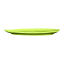 Elite Global Solutions 10 1/4" x 5" Leaf Shape Tropicana Platter - Melamine, Green (M105PL-DG) thumbnail 3