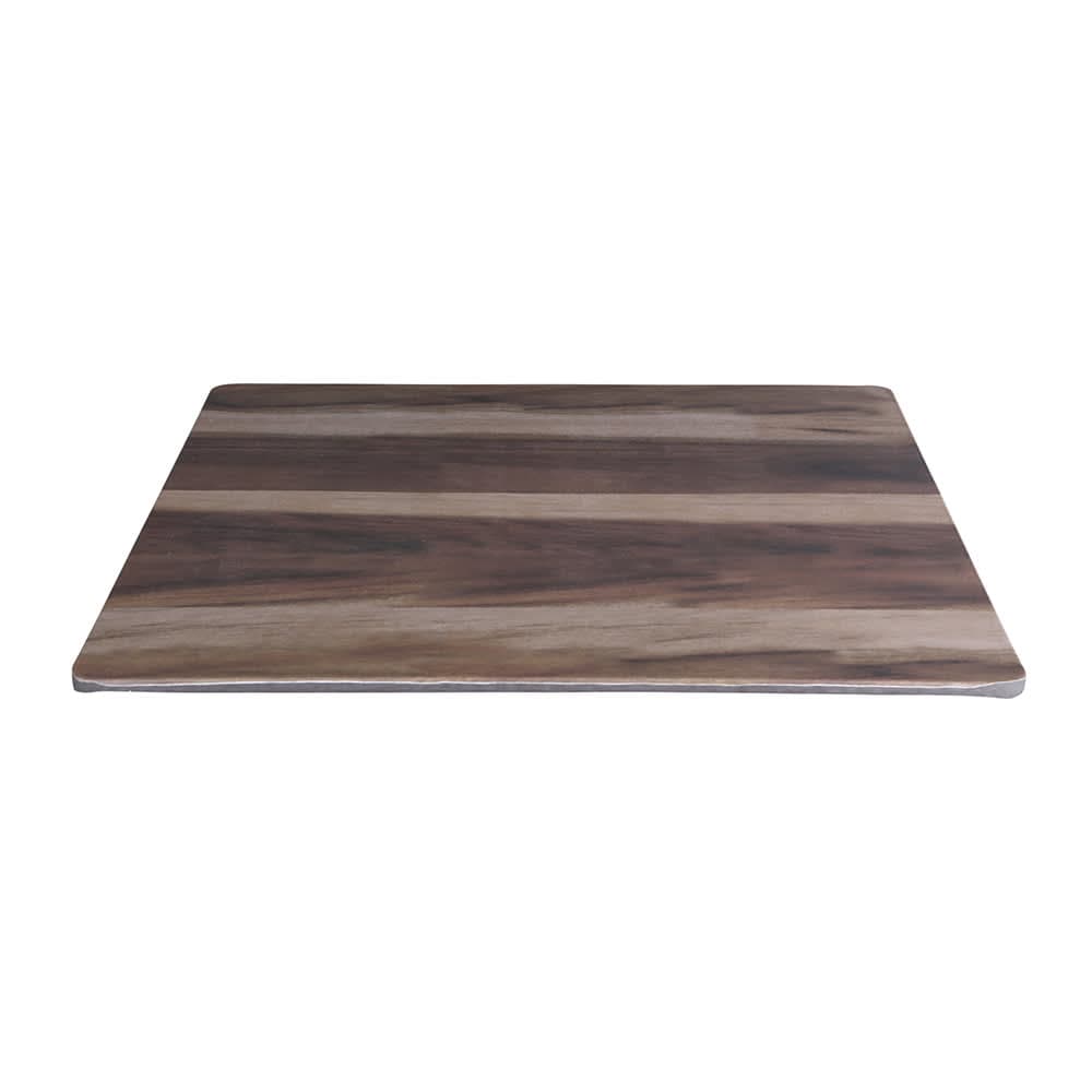Elite Global Solutions 10" Square Fo Bwa Meta Riser - Melamine, Faux Hickory Wood (M10-HW)