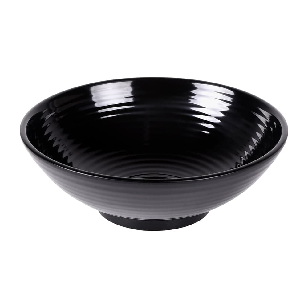 Elite Global Solutions 1 3/4 qt Round Melamine Serving Bowl, Black (M10RG3-B)