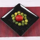 Elite Global Solutions 11 1/2" Square Melamine Dinner Plate, Black (M1111SQ-B) thumbnail 6