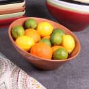 Elite Global Solutions 2 qt Round Melamine Serving Bowl, Sunburn Terra Cotta (M115-STC) thumbnail 6