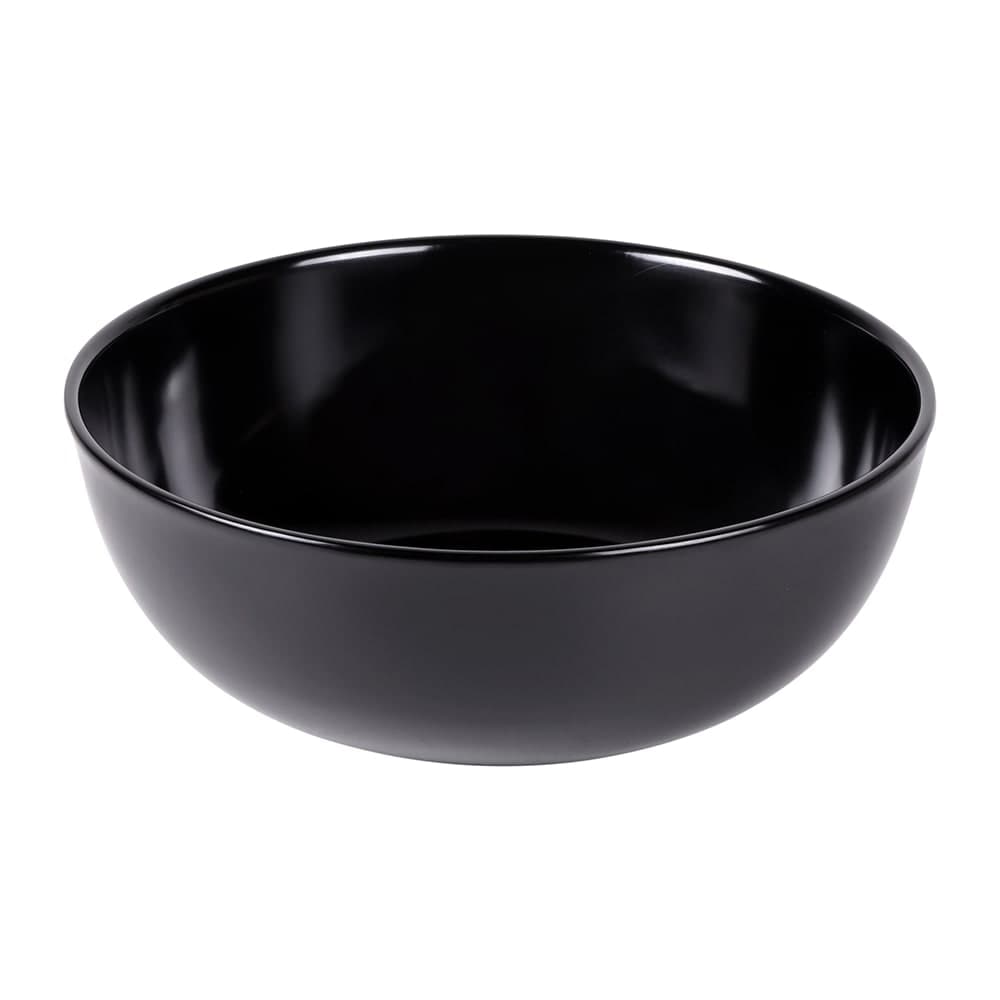 Elite Global Solutions 4 qt Round Melamine Serving Bowl, Black (M11R4-B)