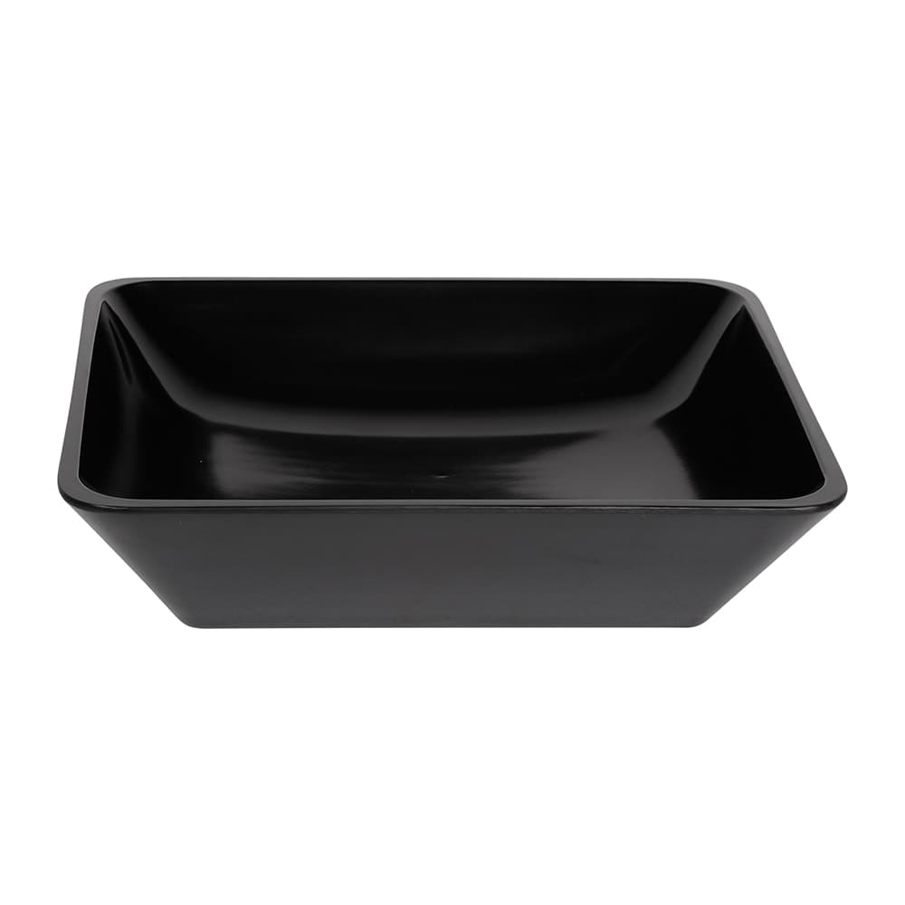 Elite Global Solutions 96 oz Rectangular Melamine Serving Bowl, Black (M1210RC-B)