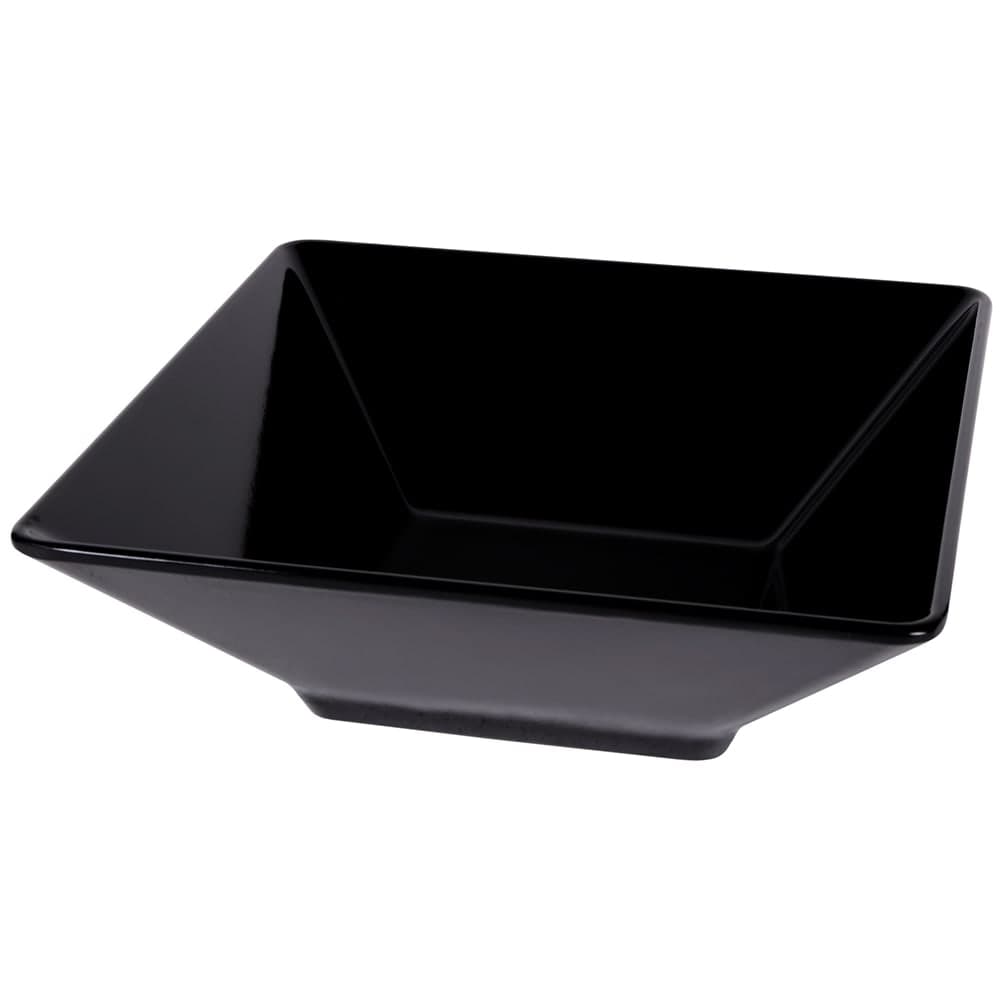 Elite Global Solutions 4 3/4 qt Square Melamine Serving Bowl, Black (M1212SQ-B)