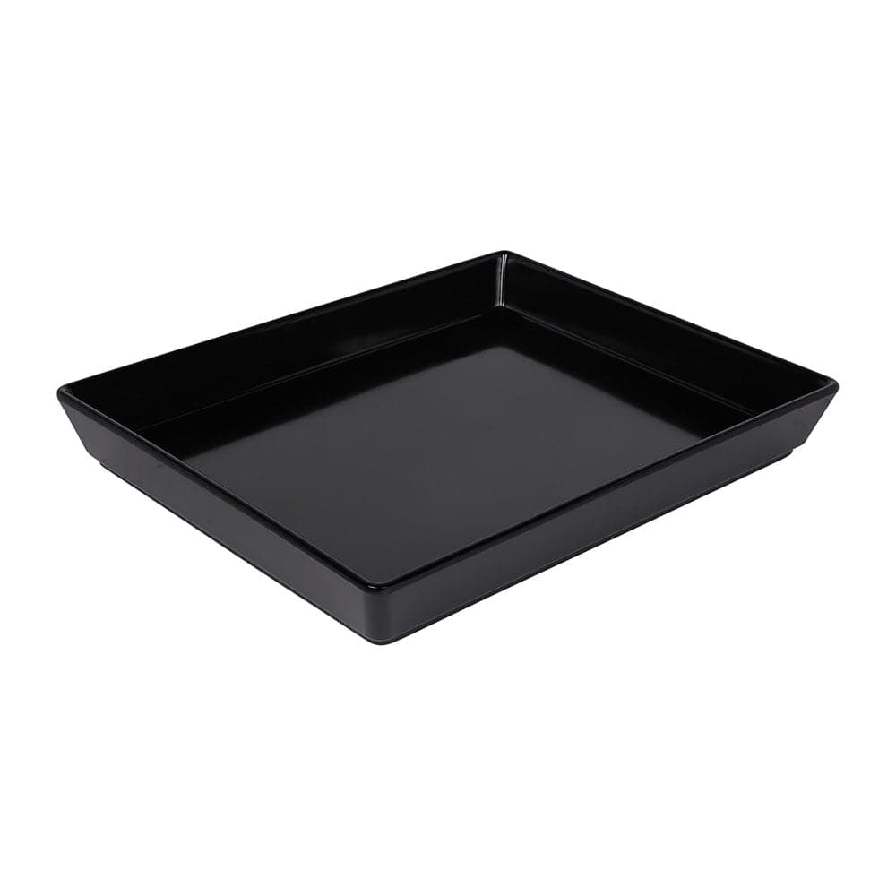Elite Global Solutions 3 1/2 qt Rectangular Melamine Serving Bowl, Black (M1215-B)