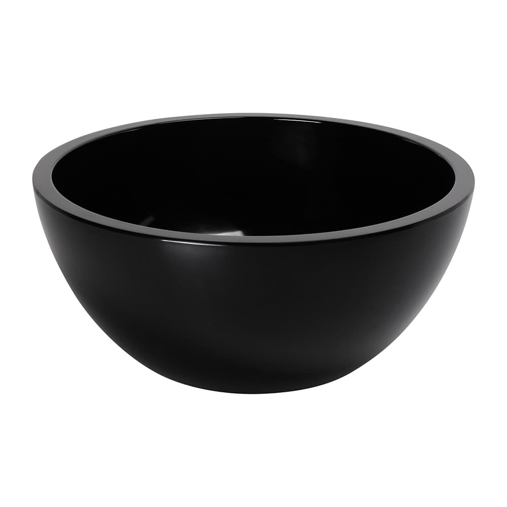 Elite Global Solutions 6 3/4 qt Round Melamine Serving Bowl, Black (M1225R5-B)