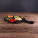 Elite Global Solutions 12" Round Fo Bwa Serving Board - Melamine, Faux Slate (M12RW-B) thumbnail 6