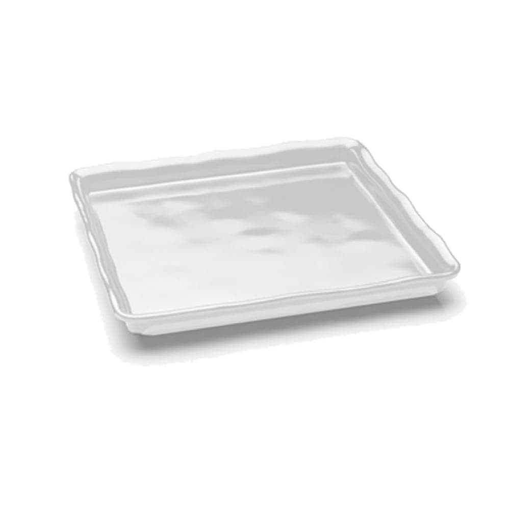 Elite Global Solutions Rectangular Serving Tray - 14"L x 13"W, Melamine, White (M1314-NW)