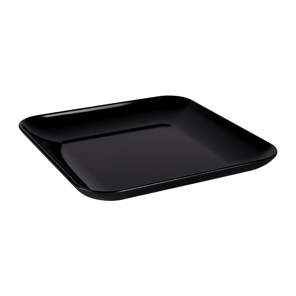 Elite Global Solutions 13 1/4" Square Classic Platter - Melamine, Black (M1325SQ-B)