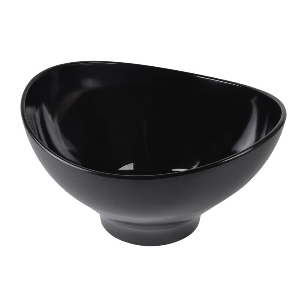 Elite Global Solutions 3 1/4 qt Oval Melamine Serving Bowl, Black (M138OV-B)