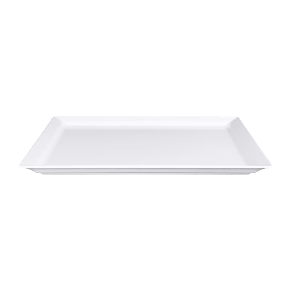 Elite Global Solutions 14 3/4" x 12 3/4" Rectangular Vogue Platter - Melamine, White (M1412-W)