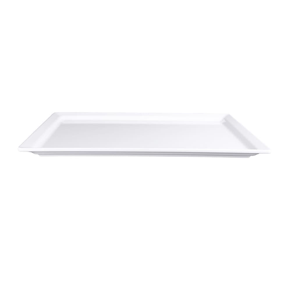 Elite Global Solutions 20" x 14" Rectangular Vogue Platter - Melamine, White (M1420-W)