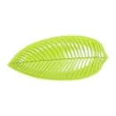Elite Global Solutions 14" x 6 1/2" Leaf Shape Tropicana Platter - Melamine, Green (M1465PL-DG) thumbnail 2