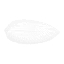 Elite Global Solutions 14" x 6 1/2" Leaf Shaped Tropicana Platter - Melamine, White (M1465PL-NW) thumbnail 2