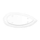 Elite Global Solutions 14" x 6 1/2" Leaf Shaped Tropicana Platter - Melamine, White (M1465PL-NW) thumbnail 4