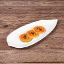 Elite Global Solutions 14" x 6 1/2" Leaf Shaped Tropicana Platter - Melamine, White (M1465PL-NW) thumbnail 7