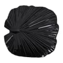 Elite Global Solutions 14" x 13 1/2" Leaf Shaped Tropicana Platter - Melamine, Black (M14PL-B) thumbnail 2