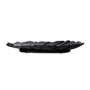 Elite Global Solutions 14" x 13 1/2" Leaf Shaped Tropicana Platter - Melamine, Black (M14PL-B) thumbnail 3