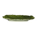 Elite Global Solutions 14" x 13 1/2" Leaf Shape Tropicana Platter - Melamine, Green (M14PL-DG) thumbnail 3