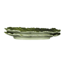 Elite Global Solutions 14" x 13 1/2" Leaf Shape Tropicana Platter - Melamine, Green (M14PL-DG) thumbnail 6