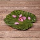 Elite Global Solutions 14" x 13 1/2" Leaf Shape Tropicana Platter - Melamine, Green (M14PL-DG) thumbnail 7
