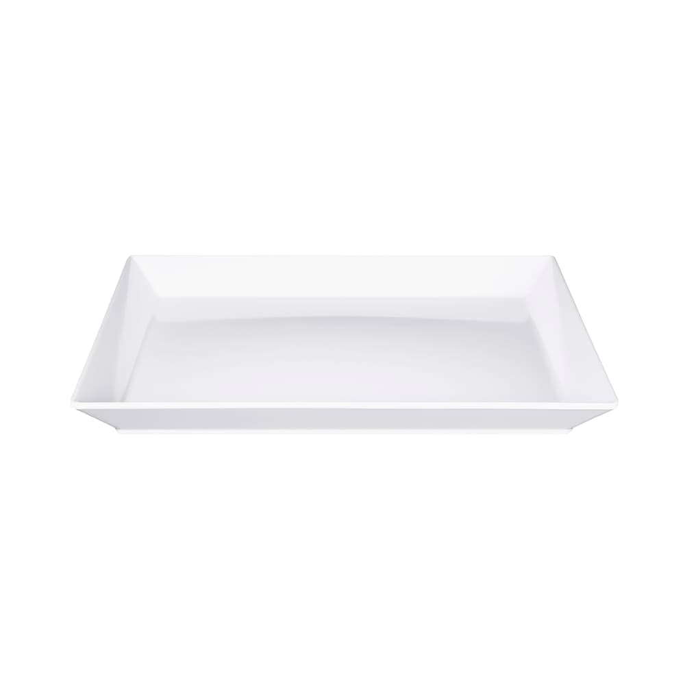 Elite Global Solutions 15" x 12" Rectangular Stratus Trays Serving Platter - Melamine, White (M1512B-W)