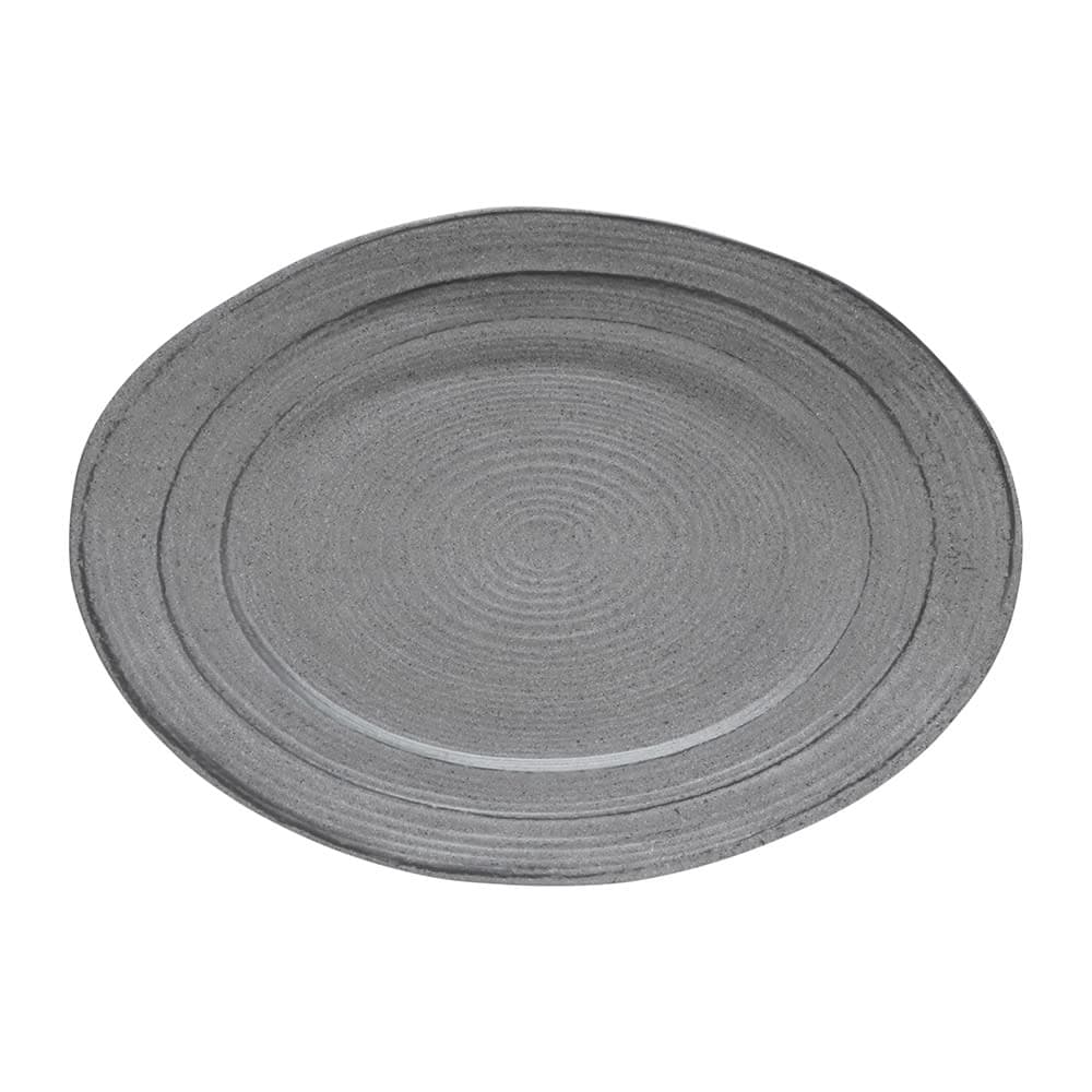 Elite Global Solutions 21" x 15" Oval Della Terra Platter - Melamine, Granite Stone (M1521OVST-GSD)