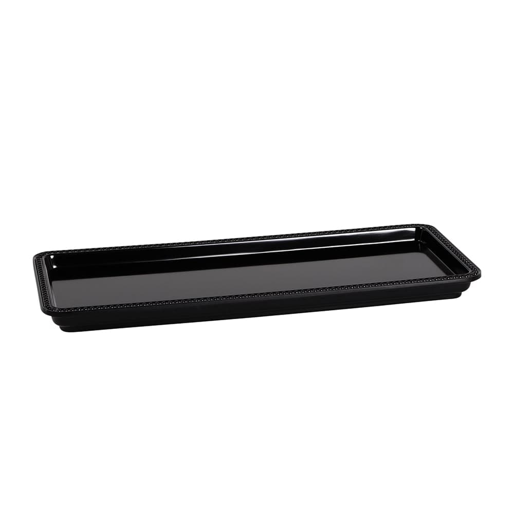 Elite Global Solutions Rectangular Serving Tray - 15"L x 6"W, Melamine, Black (M1561-B)