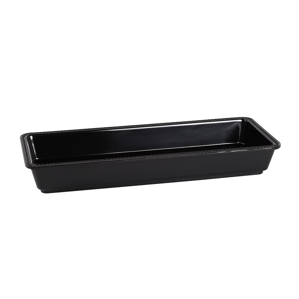 Elite Global Solutions Rectangular Serving Tray - 15"L x 6"W, Melamine, Black (M1562-B)