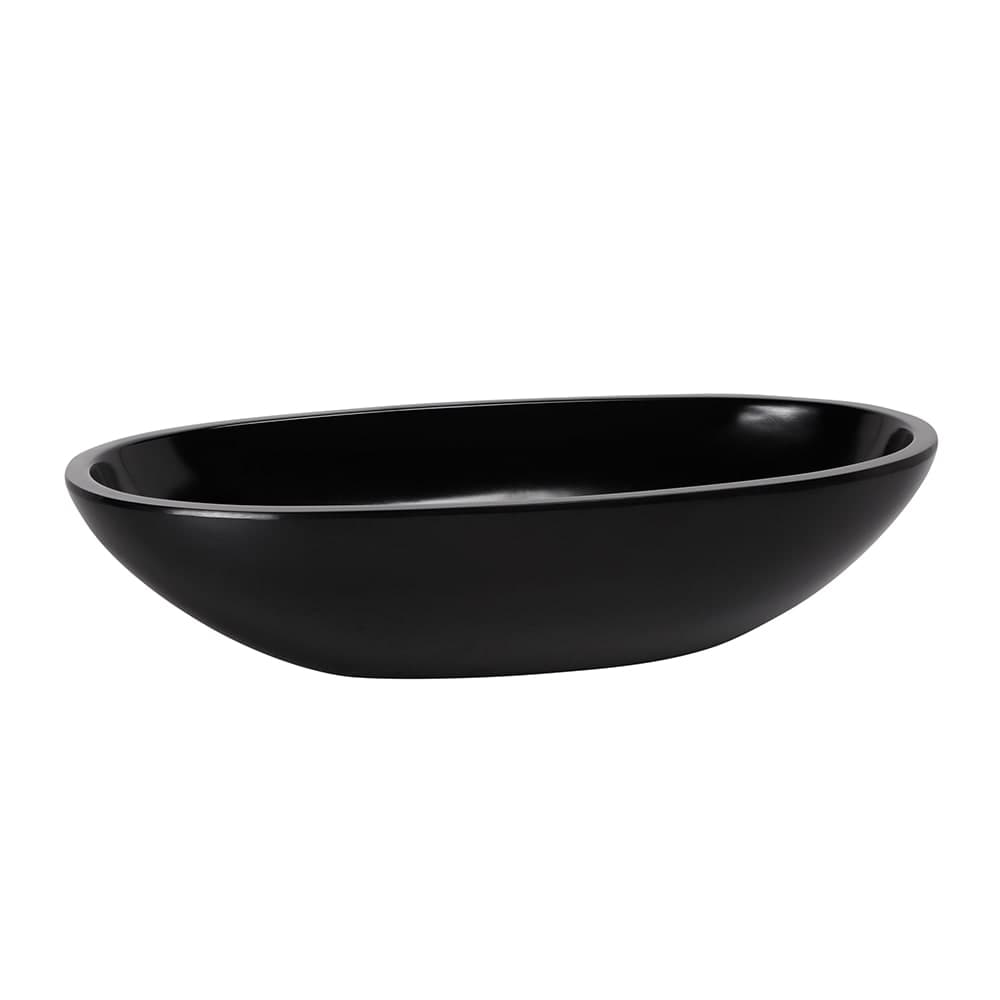 Elite Global Solutions 96 oz Oval Melamine Serving Bowl, Black (M157OV-B)