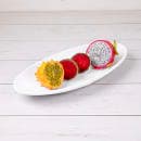 Elite Global Solutions 16" x 7 3/4" Oval Moderne Platter - Melamine, White (M167P-NW) thumbnail 2