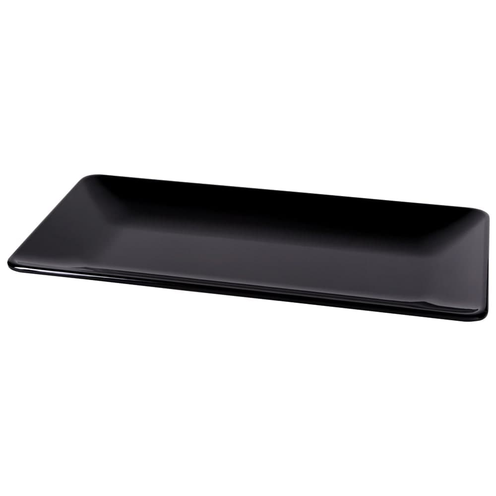 Elite Global Solutions 16" x 8" Rectangular Symmetry Platter - Melamine, Black (M168RC-B)