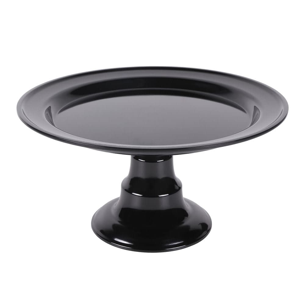 Elite Global Solutions 16" Round Plate Stand - 8 1/2"H, Melamine, Black (M16RPKT-B)