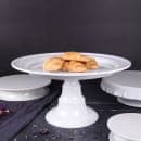 Elite Global Solutions 16" Round Plate Stand - 8 1/2"H, Melamine, White (M16RPKT-NW) thumbnail 6