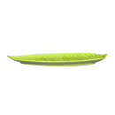Elite Global Solutions 17 3/4" x 9 1/2" Leaf Shaped Tropicana Platter - Melamine, Green (M179PL-DG) thumbnail 3