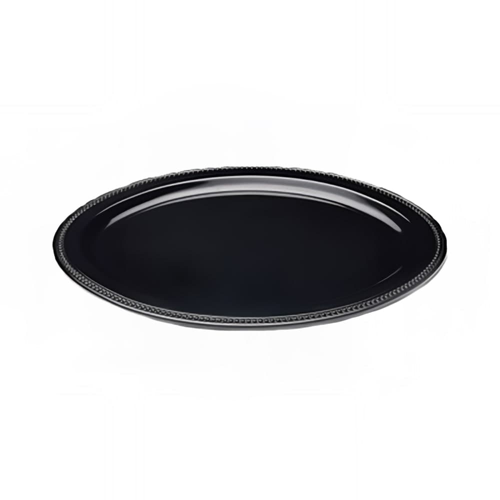 Elite Global Solutions 16" x 13" Oval Venetian Platter - Melamine, Black (M17OV-B)