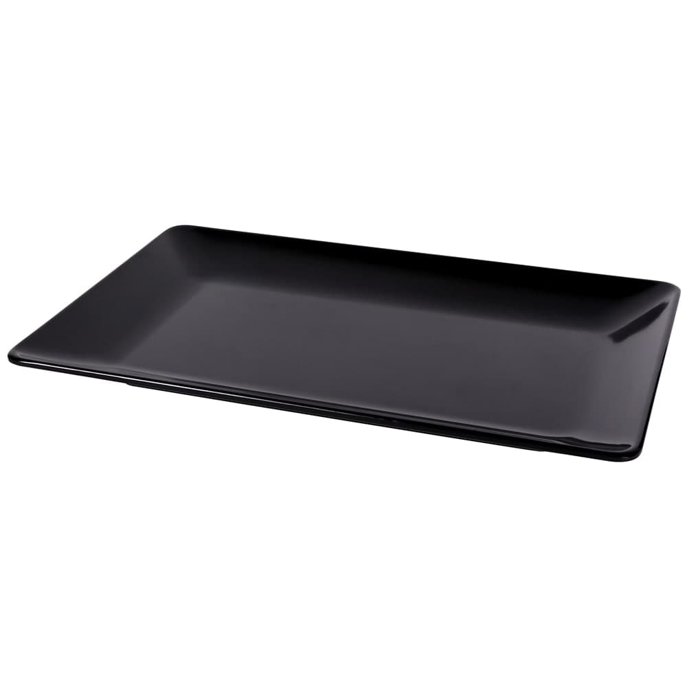 Elite Global Solutions 18" x 11 1/2" Rectangular Symmetry Platter - Melamine, Black (M1811RC-B)