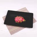 Elite Global Solutions 18" x 11 1/2" Rectangular Symmetry Platter - Melamine, Black (M1811RC-B) thumbnail 6