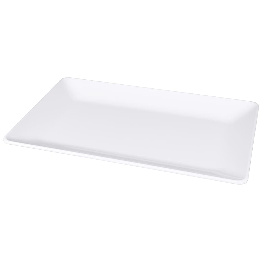 Elite Global Solutions 18" x 11 1/2" Rectangular Symmetry Platter - Melamine, Display White (M1811RC-NW)