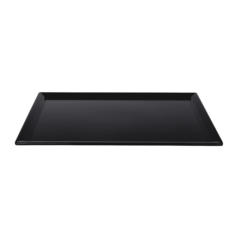 Elite Global Solutions 18" x 13" Rectangular Stratus Platter - Melamine, Black (M18513-B)