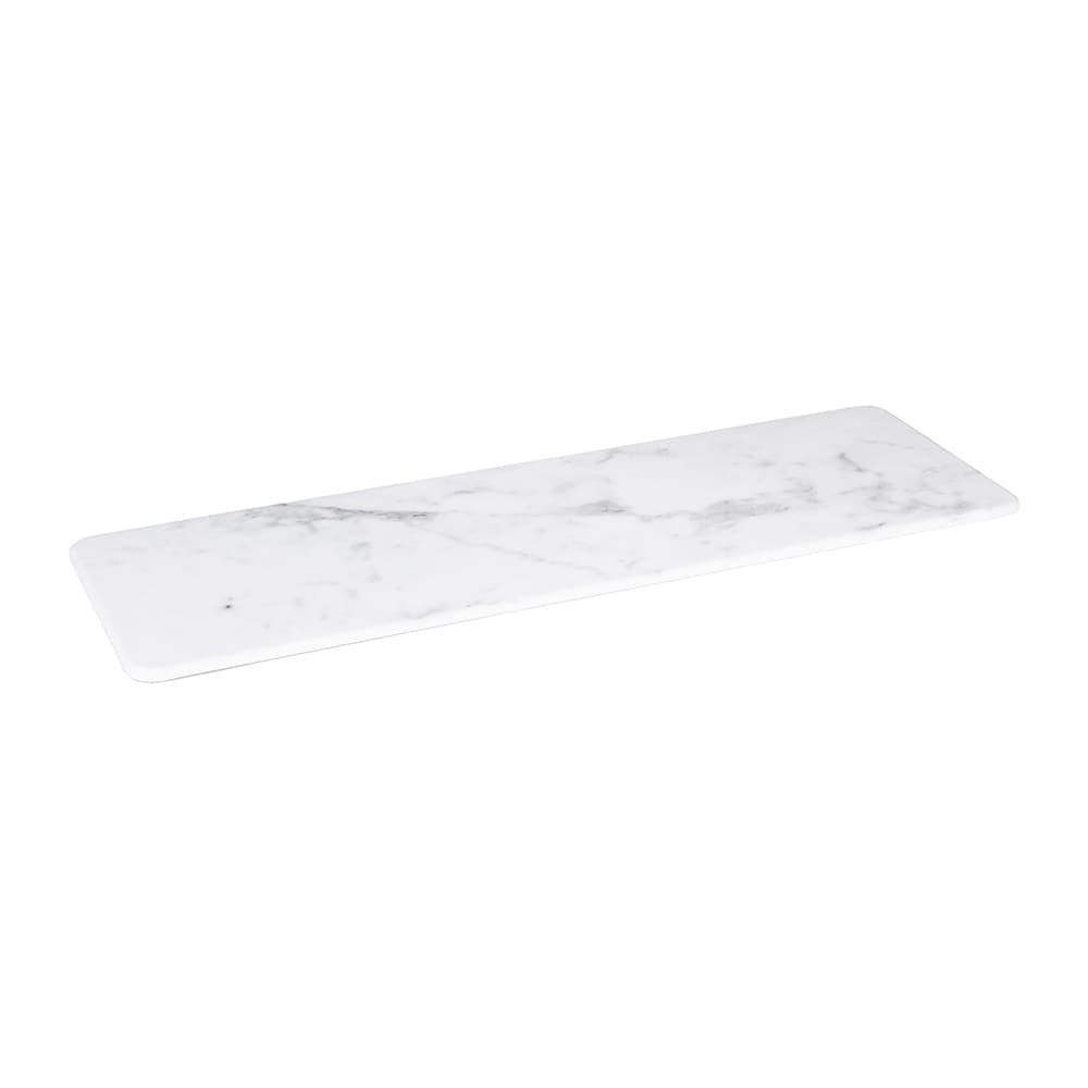 Elite Global Solutions Rectangular Sierra Serving Board - 18" x 6", Melamine, Faux Carrera Marble (M186RCM-C)