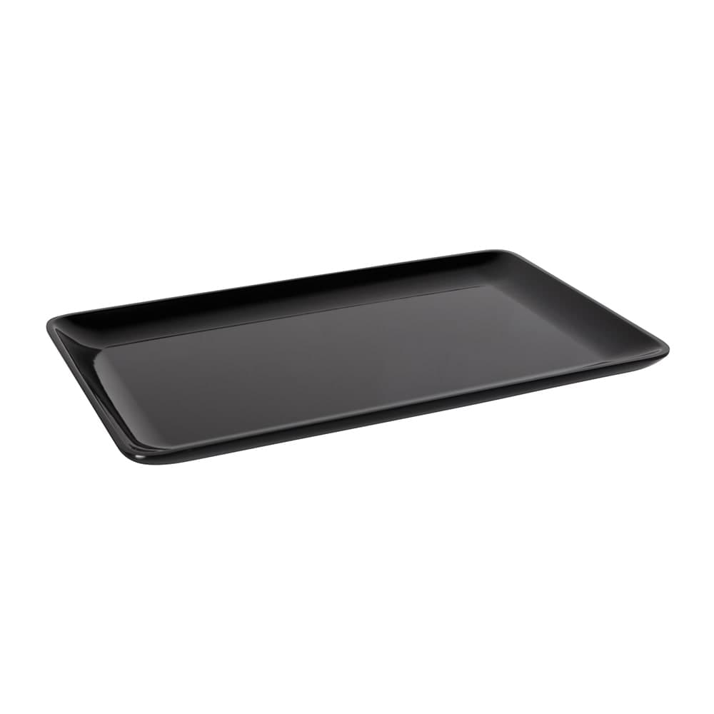 Elite Global Solutions Rectangular Serving Tray - 20"L x 11"W, Melamine, Black (M2011RC-B)