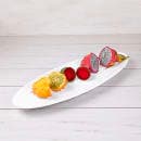 Elite Global Solutions 24" x 9" Oval Moderne Salmon Platter - Melamine, White (M249SP-NW) thumbnail 2